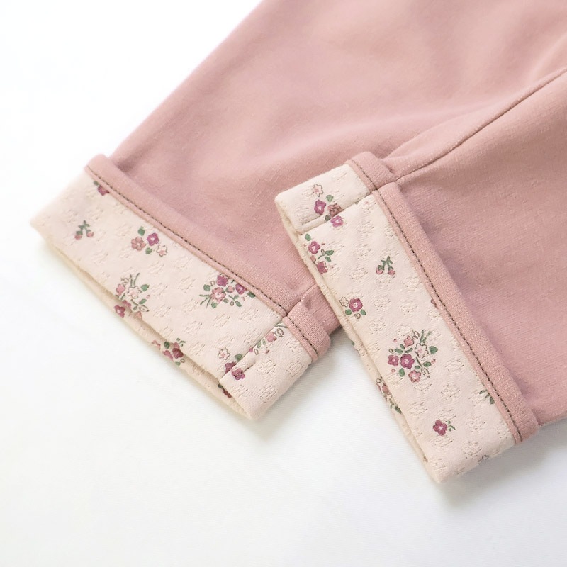 小花柄ロールアップ7分丈パンツ【Uzulandウズランド】