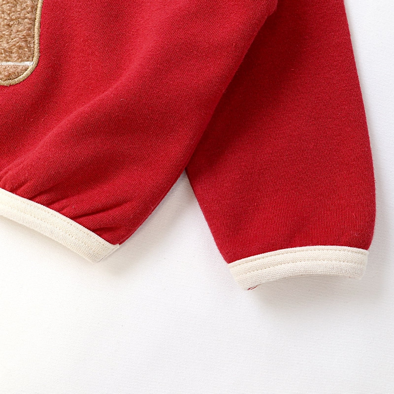 キッズ トレーナー 長袖 裏起毛 ベビー スウェット ボア アップリケ クリスマス プレゼント Xmas ギフト トップス アニマル 動物 くま パンダ 男の子 女の子 【ZOOMIC ズーミック】 パイル 肩ボタン 暖かい かわいい 可愛い キャラクター クマ 80 90 95 100 110 120 130