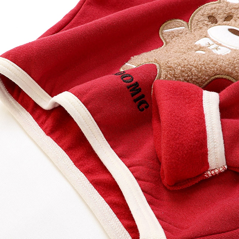 キッズ トレーナー 長袖 裏起毛 ベビー スウェット ボア アップリケ クリスマス プレゼント Xmas ギフト トップス アニマル 動物 くま パンダ 男の子 女の子 【ZOOMIC ズーミック】 パイル 肩ボタン 暖かい かわいい 可愛い キャラクター クマ 80 90 95 100 110 120 130