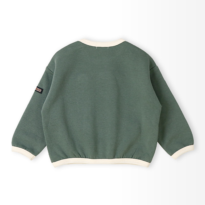 キッズ トレーナー 長袖 裏起毛 ベビー スウェット ボア アップリケ クリスマス プレゼント Xmas ギフト トップス アニマル 動物 くま パンダ 男の子 女の子 【ZOOMIC ズーミック】 パイル 肩ボタン 暖かい かわいい 可愛い キャラクター クマ 80 90 95 100 110 120 130