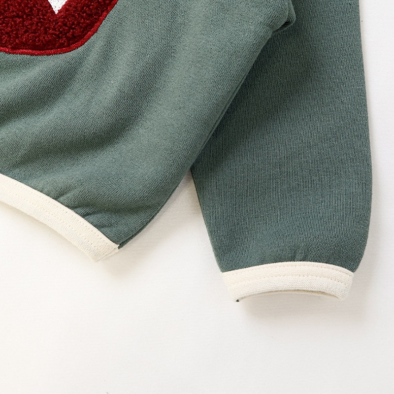 キッズ トレーナー 長袖 裏起毛 ベビー スウェット ボア アップリケ クリスマス プレゼント Xmas ギフト トップス アニマル 動物 くま パンダ 男の子 女の子 【ZOOMIC ズーミック】 パイル 肩ボタン 暖かい かわいい 可愛い キャラクター クマ 80 90 95 100 110 120 130