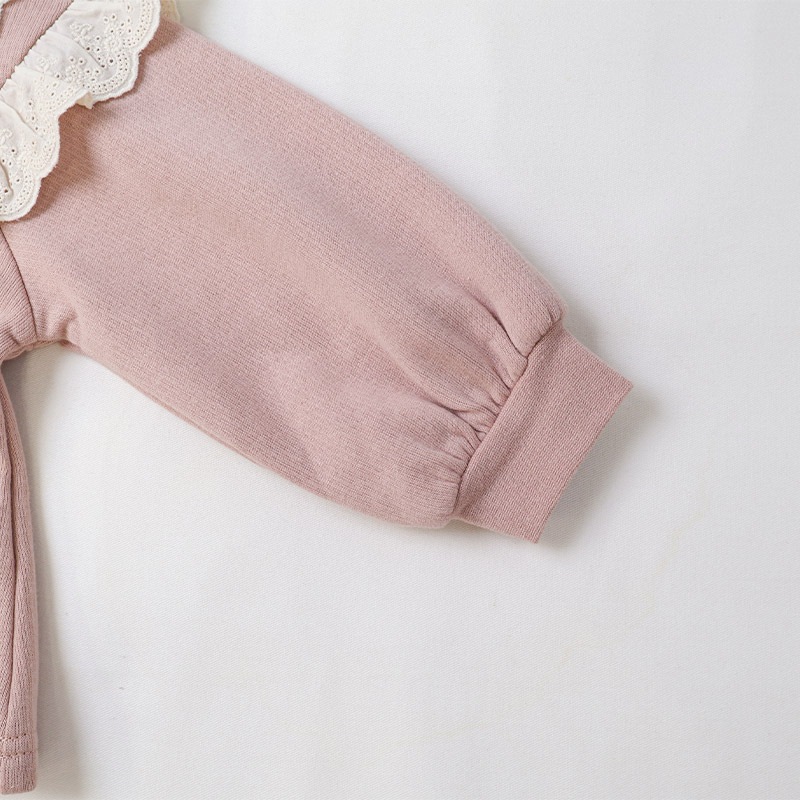 2段レースフリル裏起毛トレーナー【Uzulandウズランド】