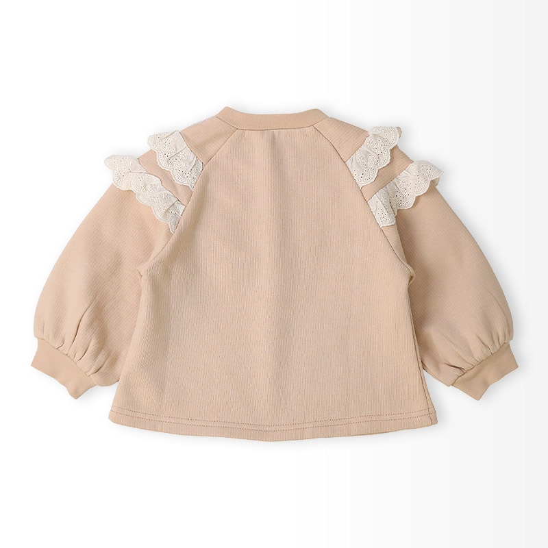 2段レースフリル裏起毛トレーナー【Uzulandウズランド】