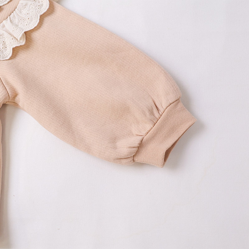 2段レースフリル裏起毛トレーナー【Uzulandウズランド】