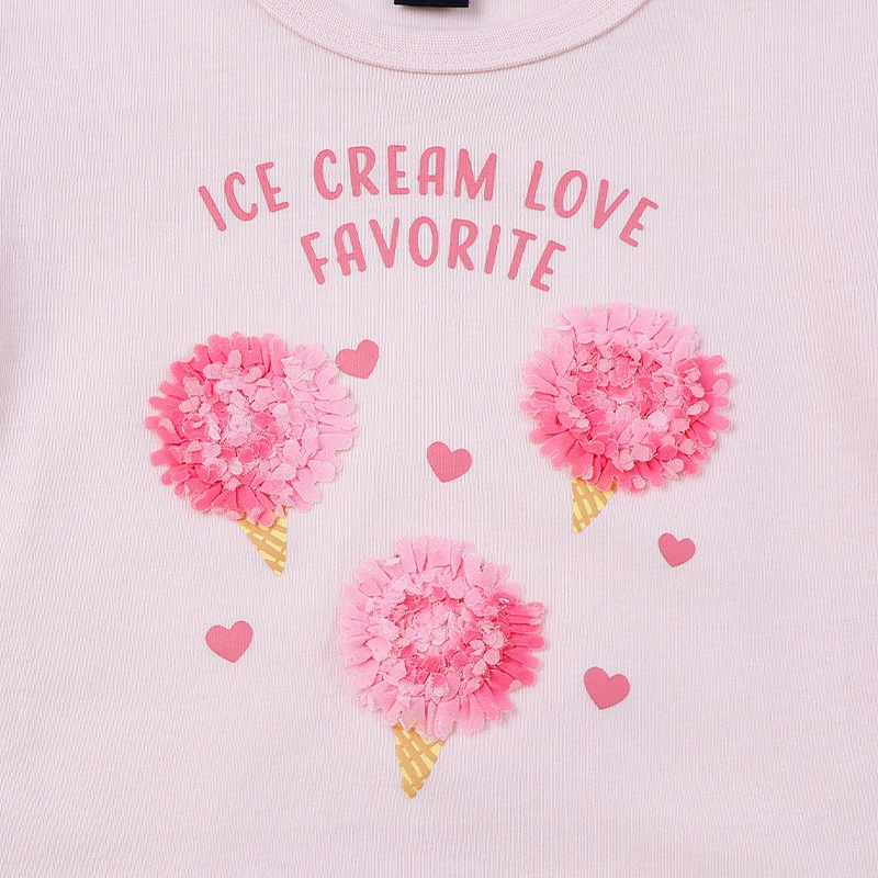 ふさふさアイスデザイン半袖Tシャツ【GrinLab グリンラボ】