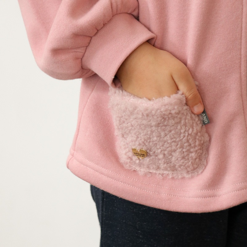 花刺繍ボアフリース切替ジャケット【Uzulandウズランド】
