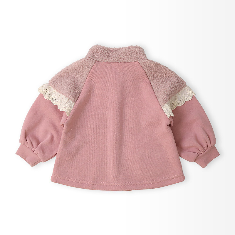 花刺繍ボアフリース切替ジャケット【Uzulandウズランド】