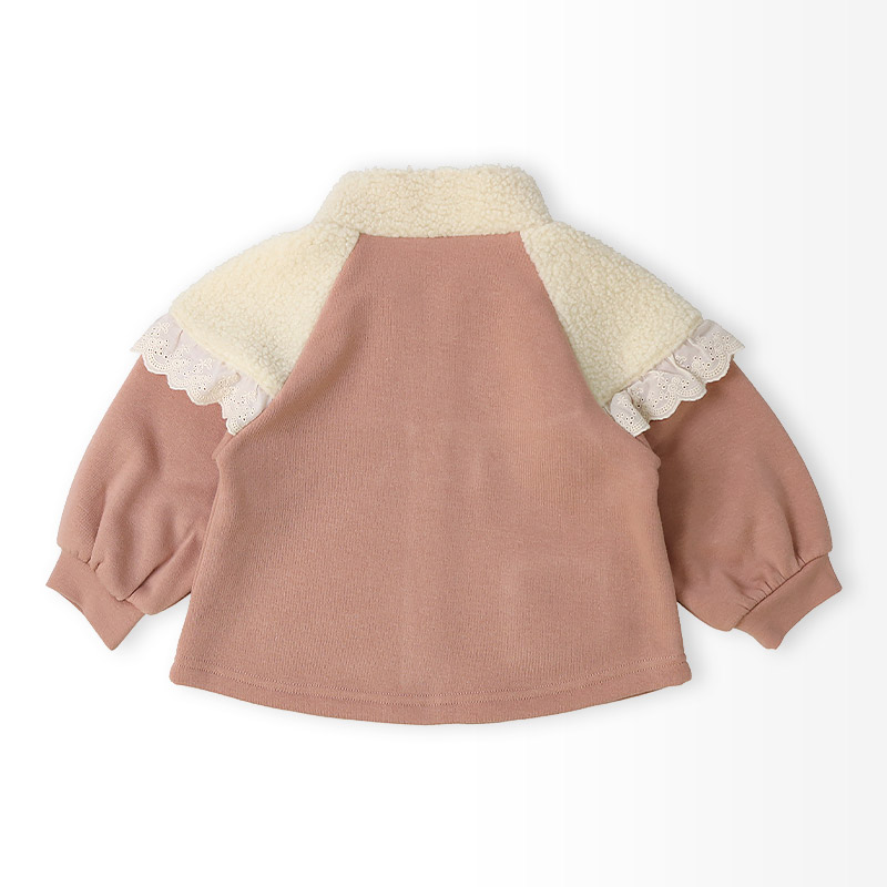 花刺繍ボアフリース切替ジャケット【Uzulandウズランド】