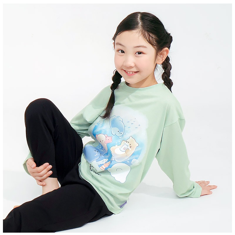【オバケーヌ】長袖&半袖 ルームウェア3Pセット|120-160cm