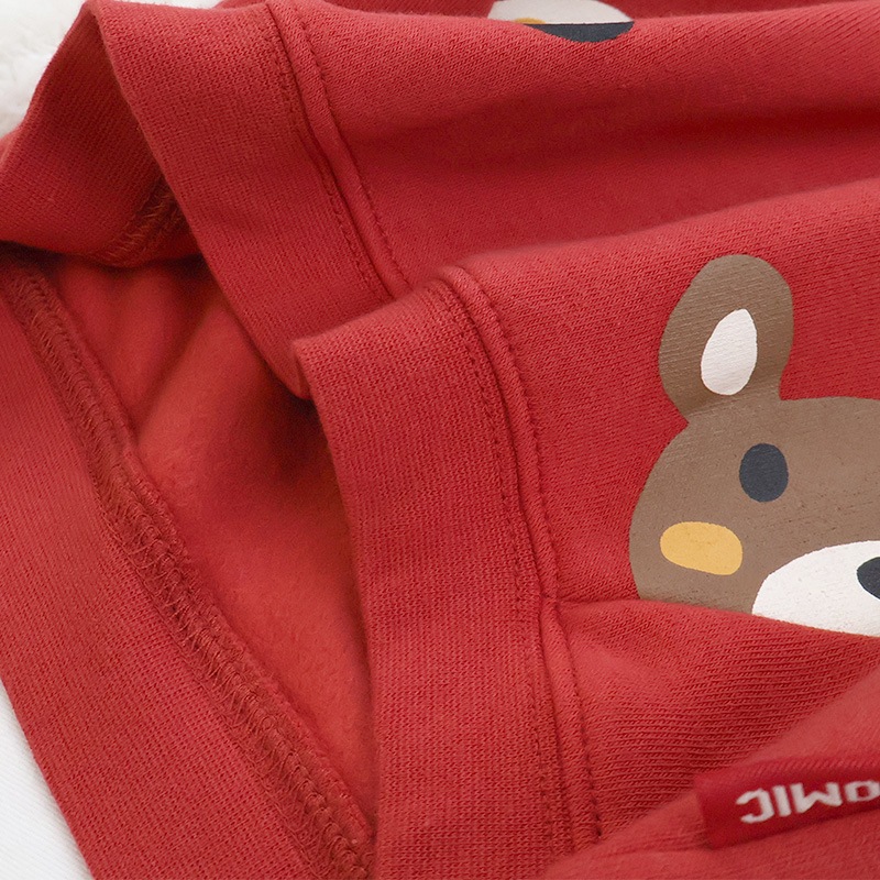 キッズ トレーナー 裏起毛 起毛あり 長袖 スウェット スタジャン プリント 切替 袖リブ アニマル 動物 くま パンダ 男の子 女の子 ( 80-130cm )【 ZOOMIC ズーミック 】 ベビー トップス カットソー パイル 肩ボタン キャラクター 80cm 90cm 95cm 100cm 110cm 120cm 130cm