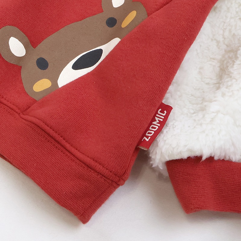 キッズ トレーナー 裏起毛 起毛あり 長袖 スウェット スタジャン プリント 切替 袖リブ アニマル 動物 くま パンダ 男の子 女の子 ( 80-130cm )【 ZOOMIC ズーミック 】 ベビー トップス カットソー パイル 肩ボタン キャラクター 80cm 90cm 95cm 100cm 110cm 120cm 130cm
