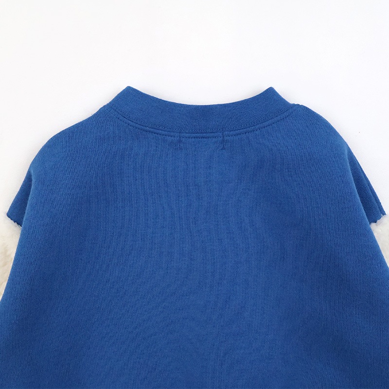 キッズ トレーナー 裏起毛 起毛あり 長袖 スウェット スタジャン プリント 切替 袖リブ アニマル 動物 くま パンダ 男の子 女の子 ( 80-130cm )【 ZOOMIC ズーミック 】 ベビー トップス カットソー パイル 肩ボタン キャラクター 80cm 90cm 95cm 100cm 110cm 120cm 130cm