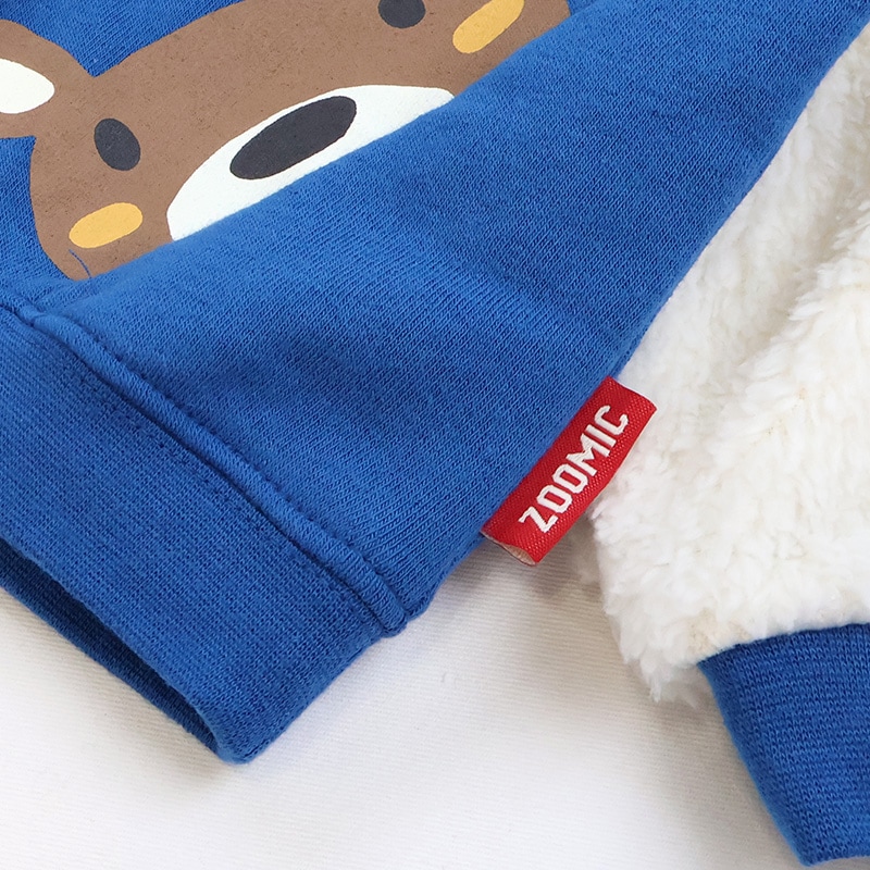 キッズ トレーナー 裏起毛 起毛あり 長袖 スウェット スタジャン プリント 切替 袖リブ アニマル 動物 くま パンダ 男の子 女の子 ( 80-130cm )【 ZOOMIC ズーミック 】 ベビー トップス カットソー パイル 肩ボタン キャラクター 80cm 90cm 95cm 100cm 110cm 120cm 130cm