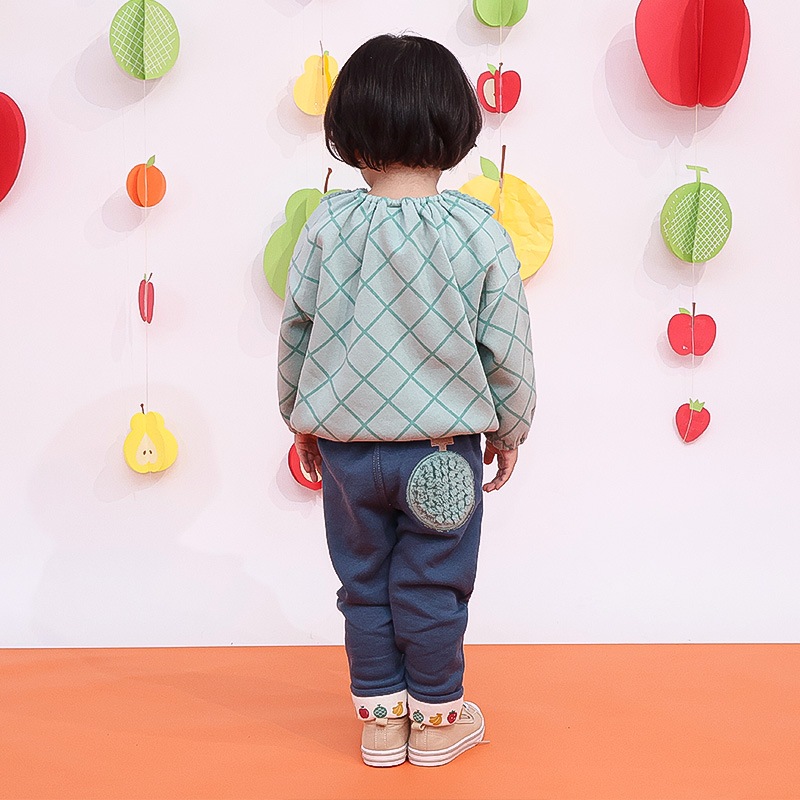 キッズ スウェットトレーナー 長袖 裏起毛 起毛あり フルーツ 襟付き 総柄 ベビー トップス 男の子 女の子【フルーツ天国】 林檎 リンゴ りんご メロン くだもの 果物 かわいい お揃い ペア カットソー 起毛トリコット フリース 暖かい 防寒 80 90 95 100 110 120 130