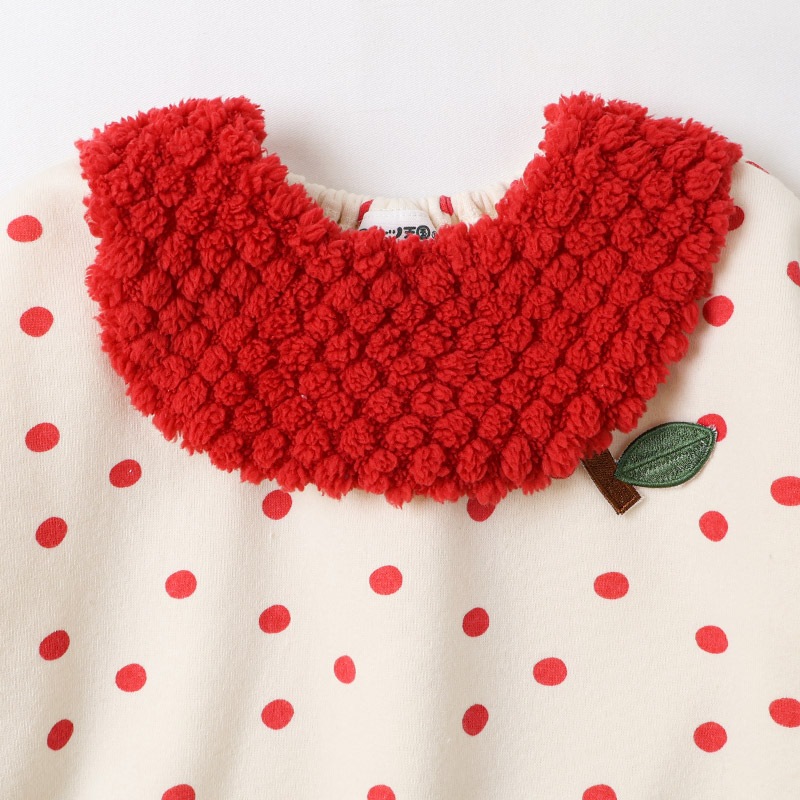 キッズ スウェットトレーナー 長袖 裏起毛 起毛あり フルーツ 襟付き 総柄 ベビー トップス 男の子 女の子【フルーツ天国】 林檎 リンゴ りんご メロン くだもの 果物 かわいい お揃い ペア カットソー 起毛トリコット フリース 暖かい 防寒 80 90 95 100 110 120 130