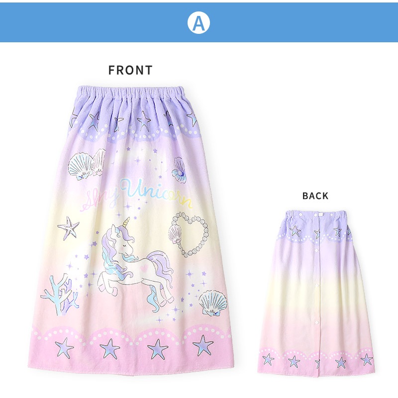 【 送料無料 】 ラップタオル 女の子 80cm 綿100％ ネームタグ付 巻きタオル まきタオル 水着用品 プールタオル ユニコーン ドルフィン イルカ ハート レモン アニマル フルーツ スイカ キッズ 子供 着替え お風呂 スイミング 海水浴 夏 水遊び お名前タグ 可愛い