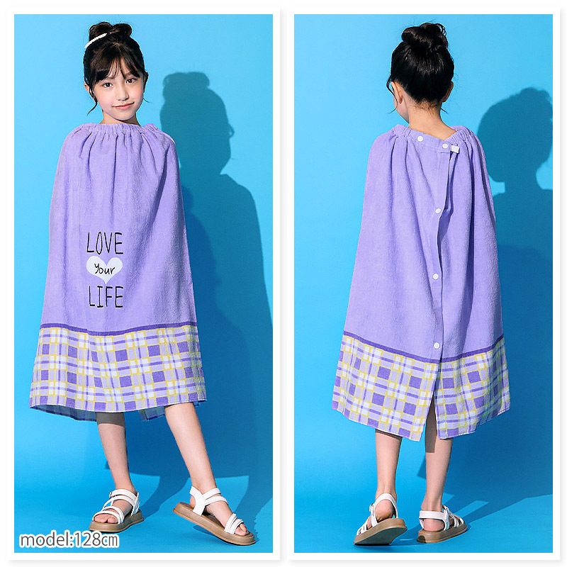 【 送料無料 】 ラップタオル 女の子 80cm 綿100％ ネームタグ付 巻きタオル まきタオル 水着用品 プールタオル ユニコーン ドルフィン イルカ ハート レモン アニマル フルーツ スイカ キッズ 子供 着替え お風呂 スイミング 海水浴 夏 水遊び お名前タグ 可愛い