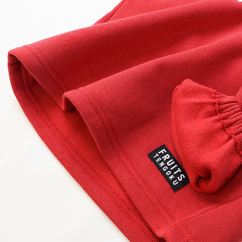 キッズ スウェットトレーナー 長袖 裏起毛 起毛あり フルーツ 襟付き 総柄 ベビー トップス 女の子 ガールズ【フルーツ天国】 林檎 リンゴ りんご 苺 いちご イチゴ くだもの 果物 可愛い かわいい お揃い ペア カットソー 起毛トリコット 暖かい 80 90 95 100 110 120 130