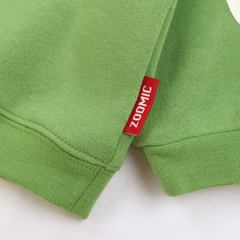 キッズ プリント トレーナー 裏起毛 起毛あり 長袖 スウェット ロゴ ビッグ 袖リブ アニマル 動物 くま パンダ 男の子 女の子 ( 80-130cm )【 ZOOMIC ズーミック 】 ベビー トップス カットソー パイル 丸首 肩ボタン キャラクター 80cm 90cm 95cm 100cm 110cm 120cm 130cm