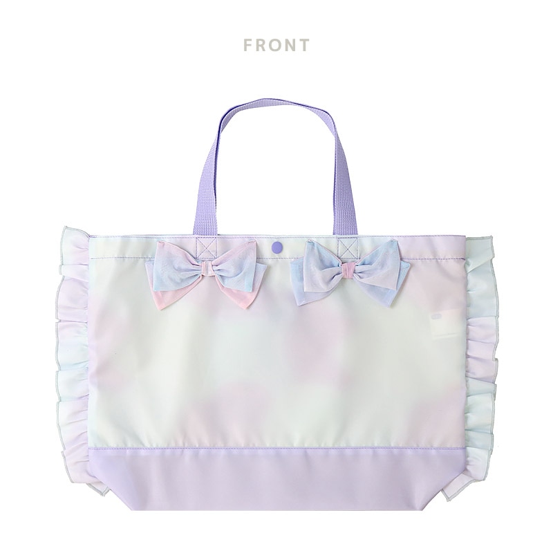 フリルリボンのマチあり撥水レッスンバッグ【GrinLabグリンラボ】