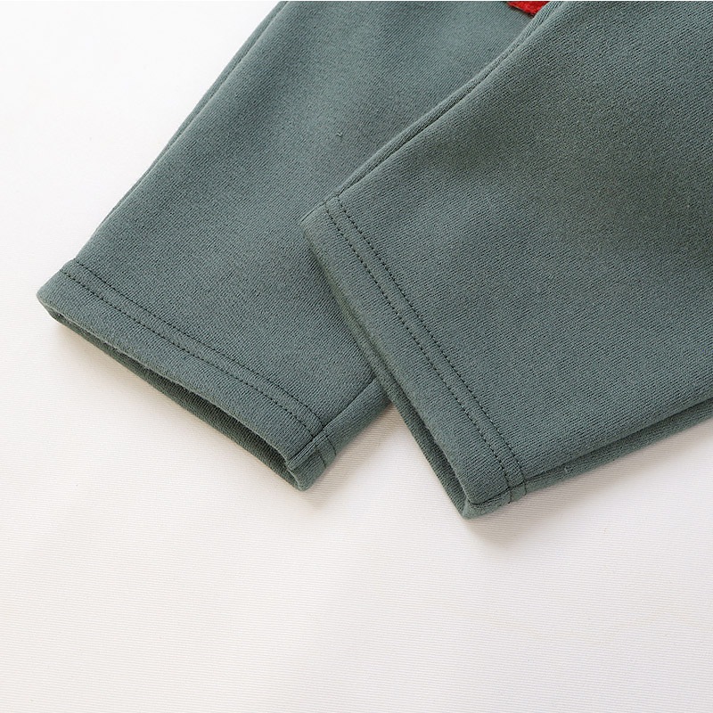 キッズ 10分丈パンツ スウェットパンツ 裏起毛 ポケット チェックボア クリスマスカラー 男の子 女の子 アニマル 動物 くま パンダ 【ZOOMIC ズーミック】 ベビー ストレッチ ズボン ボトムス 伸縮 ウエストゴム キャラ 80 90 95 100 110 120 130 ギフト プレゼント