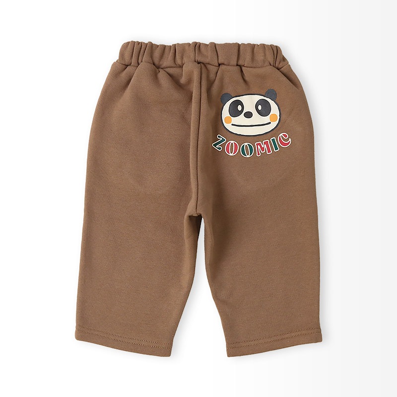 キッズ 10分丈パンツ スウェットパンツ 裏起毛 ポケット チェックボア クリスマスカラー 男の子 女の子 アニマル 動物 くま パンダ 【ZOOMIC ズーミック】 ベビー ストレッチ ズボン ボトムス 伸縮 ウエストゴム キャラ 80 90 95 100 110 120 130 ギフト プレゼント