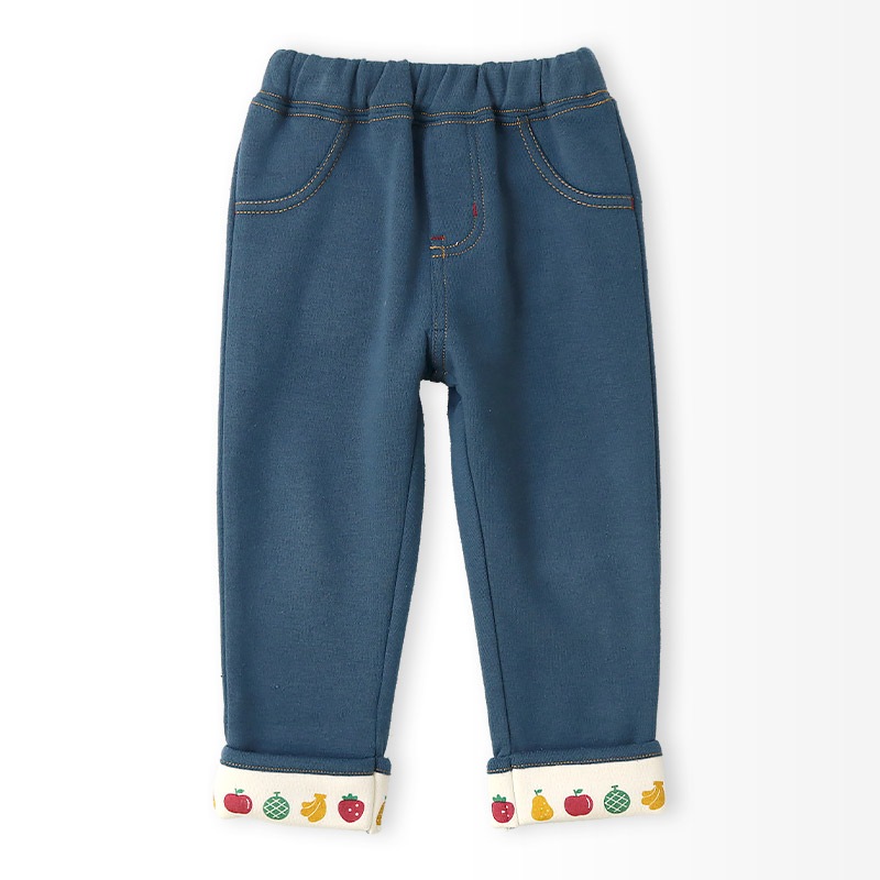 キッズ 10分丈パンツ スウェットパンツ 裏起毛 フルーツ アップリケ フリース 男の子 女の子 【フルーツ天国】 ベビー ストレッチ ズボン ボトムス メロン 苺 いちご イチゴ くだもの 果物 裾折り返し 伸縮 ウエストゴム 80 90 95 100 110 120 130
