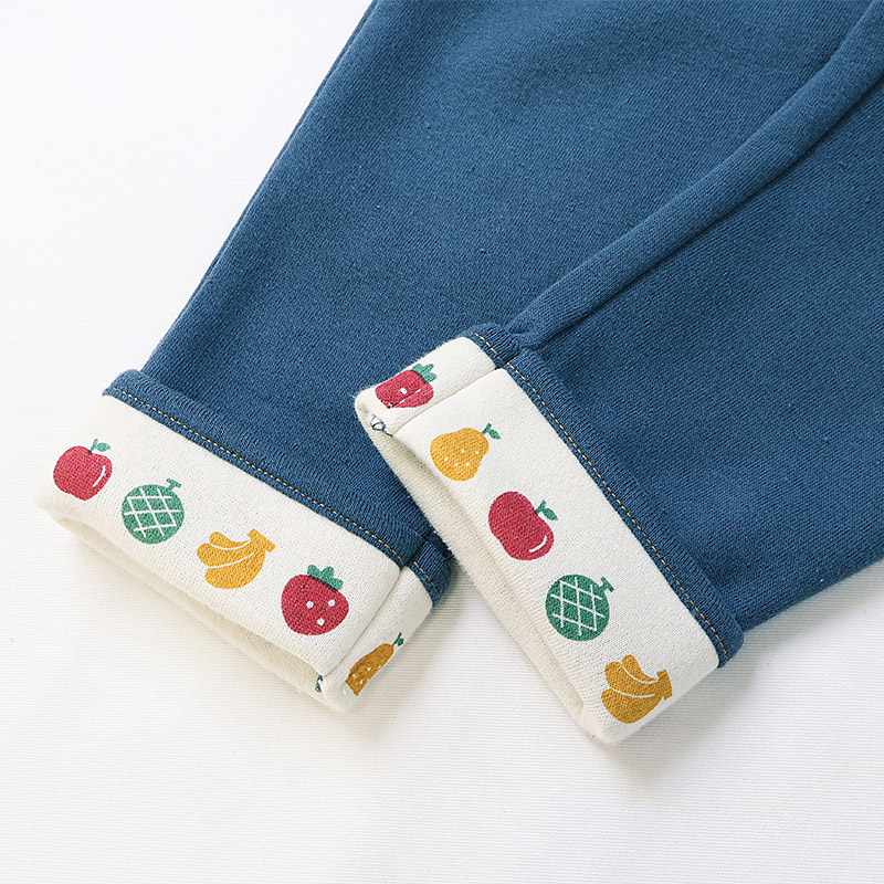 キッズ 10分丈パンツ スウェットパンツ 裏起毛 フルーツ アップリケ フリース 男の子 女の子 【フルーツ天国】 ベビー ストレッチ ズボン ボトムス メロン 苺 いちご イチゴ くだもの 果物 裾折り返し 伸縮 ウエストゴム 80 90 95 100 110 120 130