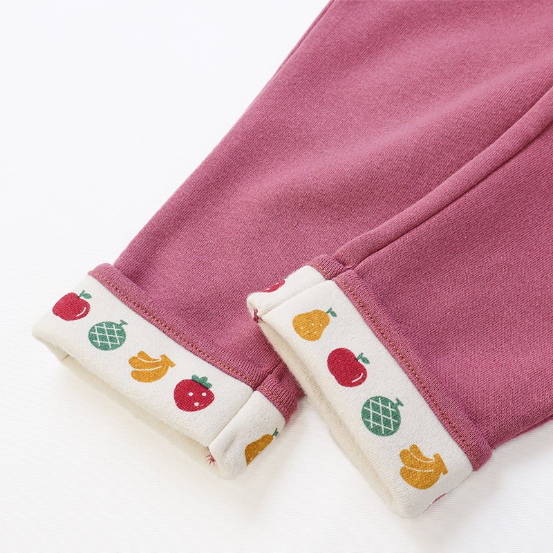キッズ 10分丈パンツ スウェットパンツ 裏起毛 フルーツ アップリケ フリース 男の子 女の子 【フルーツ天国】 ベビー ストレッチ ズボン ボトムス メロン 苺 いちご イチゴ くだもの 果物 裾折り返し 伸縮 ウエストゴム 80 90 95 100 110 120 130