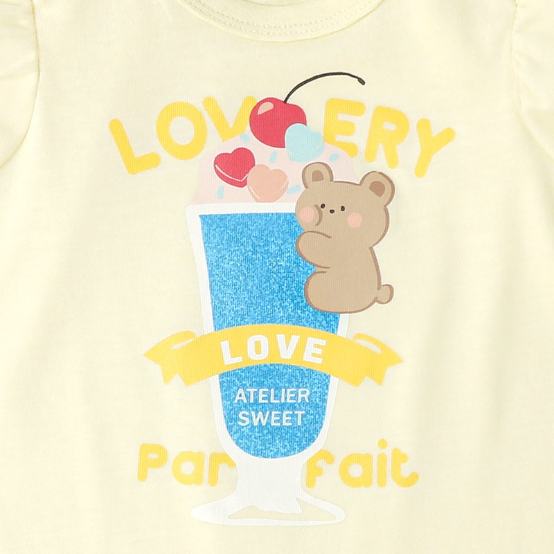 キラキラパフェデザイン半袖Tシャツ【GrinLab グリンラボ】｜80-130cm