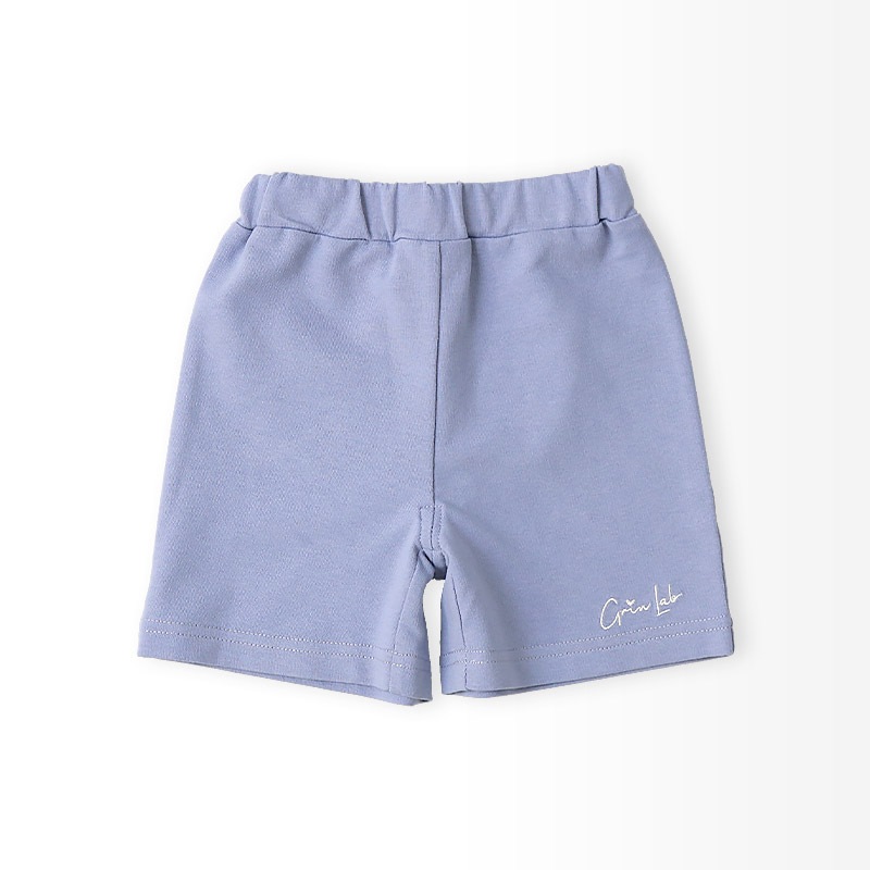 キッズ 5分丈パンツ ハーフパンツ 女の子 イージーパンツ 【GrinLab グリンラボ】 ベビー ストレッチ ズボン ボトムス 短パン 涼しい ミニ裏毛 ハート型 ポケット かわいい 可愛い ブルー ラベンダー 伸縮 ウエストゴム 女児 80 90 95 100 110 120 130