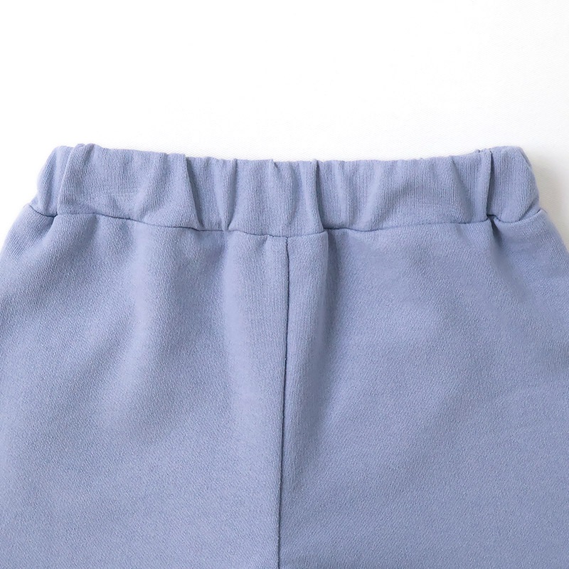 キッズ 5分丈パンツ ハーフパンツ 女の子 イージーパンツ 【GrinLab グリンラボ】 ベビー ストレッチ ズボン ボトムス 短パン 涼しい ミニ裏毛 ハート型 ポケット かわいい 可愛い ブルー ラベンダー 伸縮 ウエストゴム 女児 80 90 95 100 110 120 130