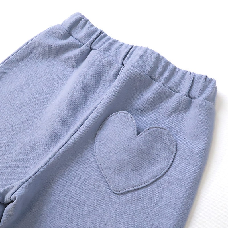 キッズ 5分丈パンツ ハーフパンツ 女の子 イージーパンツ 【GrinLab グリンラボ】 ベビー ストレッチ ズボン ボトムス 短パン 涼しい ミニ裏毛 ハート型 ポケット かわいい 可愛い ブルー ラベンダー 伸縮 ウエストゴム 女児 80 90 95 100 110 120 130