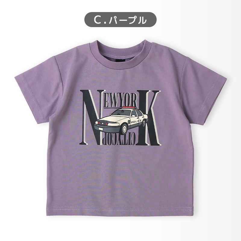 キッズ Tシャツ 半袖 男の子 プリント 半袖 Ｔシャツ 【GrinLab グリンラボ】 ベビー トップス カットソー ティーシャツ 天竺 デザイン 涼しい プチプラ 自動車 パトカー 車 くるま 恐竜 ダイナソー 動物 アニマル ロゴ 小学生 幼稚園 保育園 通園 通学 90 100 110 120