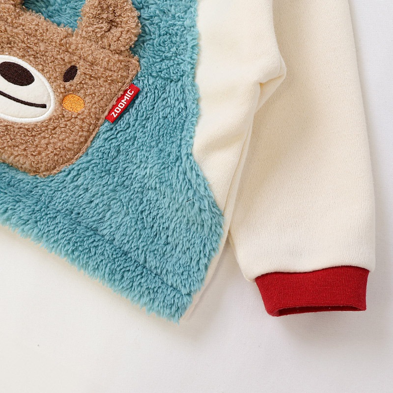 アニマルポケット付きオーバーオール風トレーナー【ZOOMICズーミック】