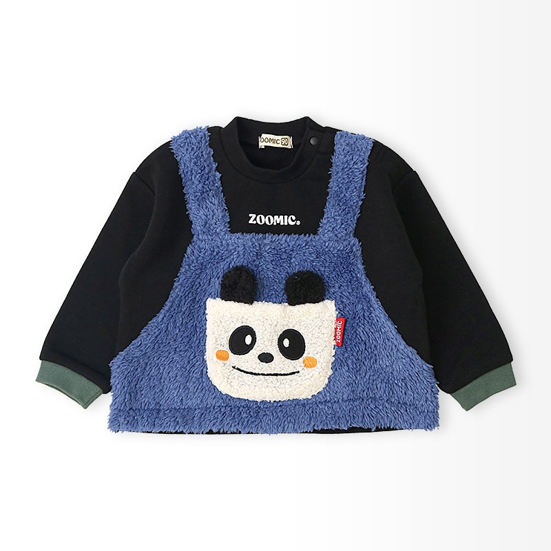 アニマルポケット付きオーバーオール風トレーナー【ZOOMICズーミック】