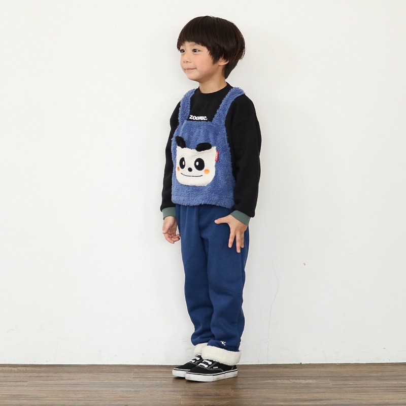 アニマルポケット付きオーバーオール風トレーナー【ZOOMICズーミック】