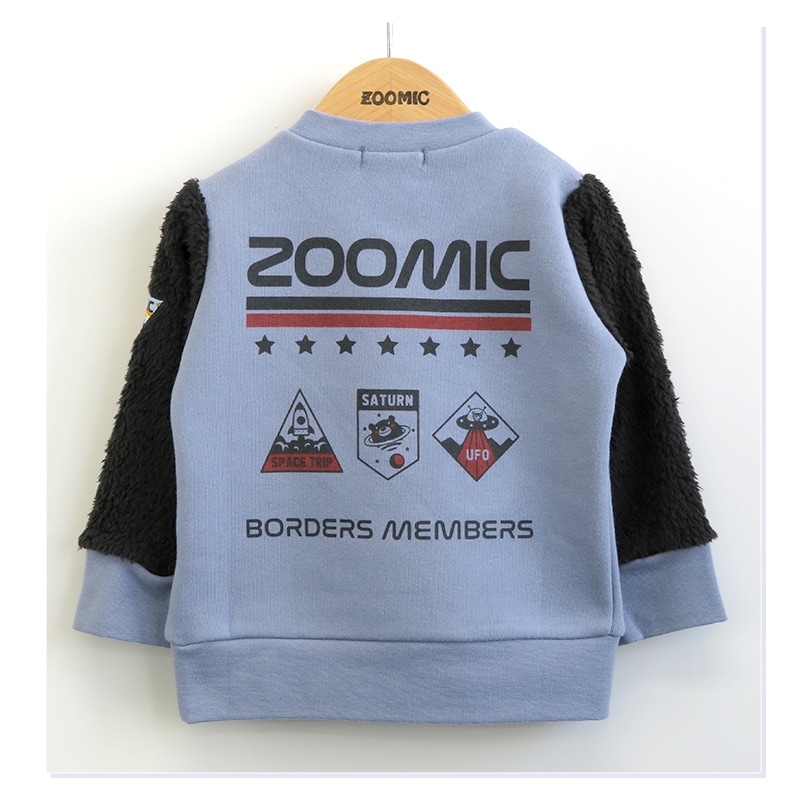 子供服 トレーナー 裏起毛 キッズ 宇宙 くま パンダ ( 80-130cm )【 ZOOMIC ズーミック 】 男の子 どうぶつ ゆったり ワイド おしゃれ 冬服 80cm 90cm 95cm 100cm 110cm 120cm 130cm 