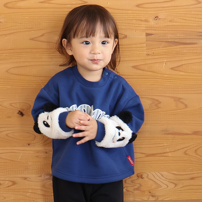 袖アニマル発砲ロゴプリントトレーナー【ZOOMICズーミック】