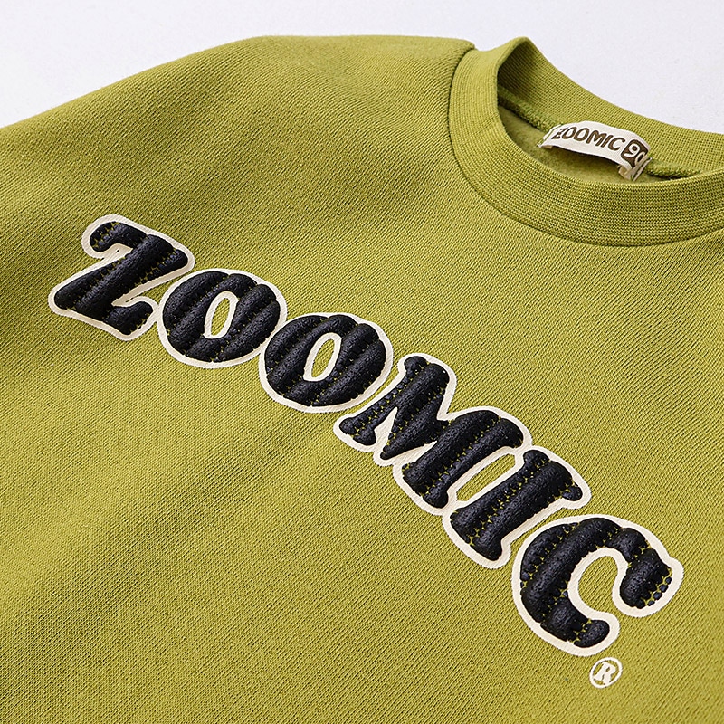袖アニマル発砲ロゴプリントトレーナー【ZOOMICズーミック】