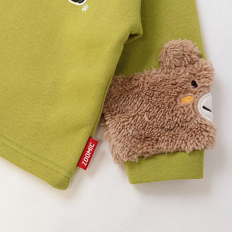 袖アニマル発砲ロゴプリントトレーナー【ZOOMICズーミック】