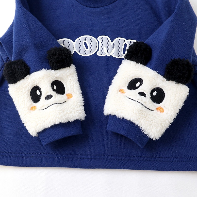 袖アニマル発砲ロゴプリントトレーナー【ZOOMICズーミック】