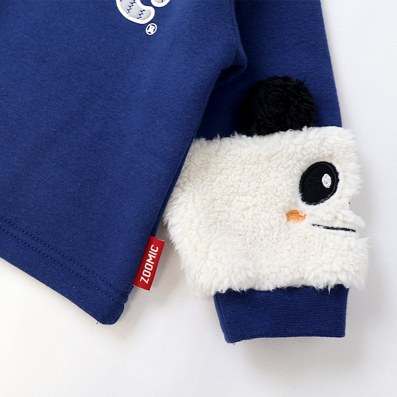 袖アニマル発砲ロゴプリントトレーナー【ZOOMICズーミック】