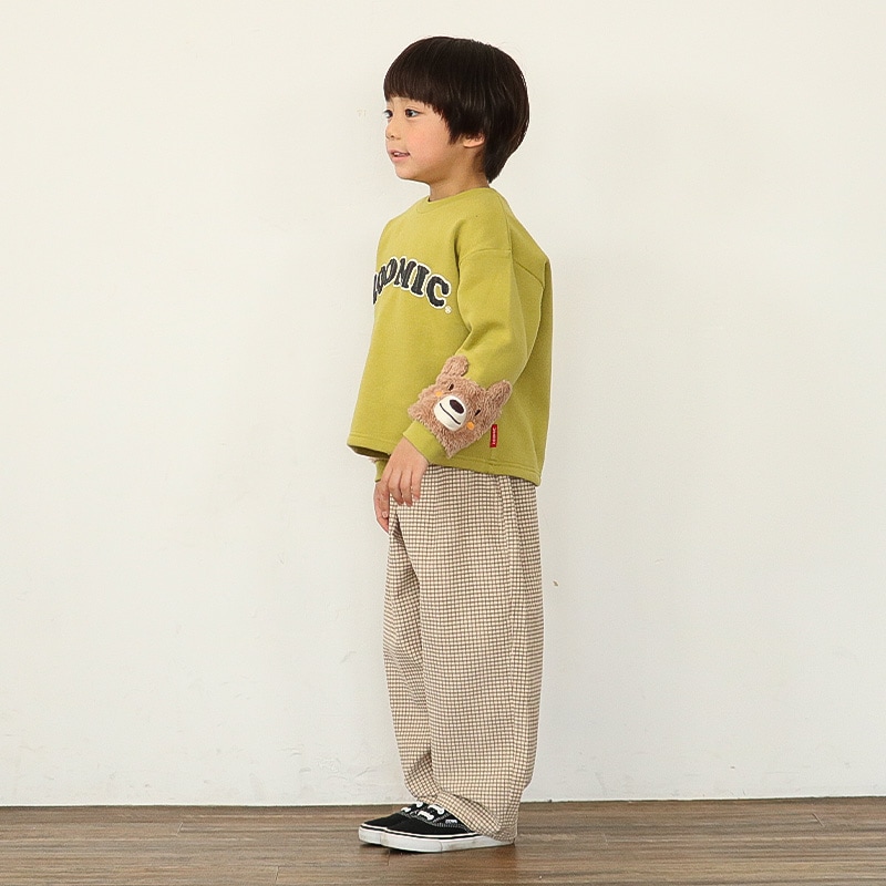 袖アニマル発砲ロゴプリントトレーナー【ZOOMICズーミック】