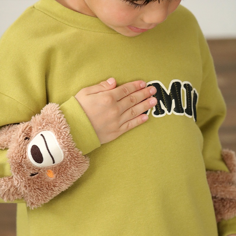 袖アニマル発砲ロゴプリントトレーナー【ZOOMICズーミック】