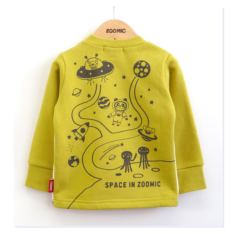 子供服 トレーナー 裏起毛 キッズ 宇宙 くま パンダ ( 80-130cm )【 ZOOMIC ズーミック 】 男の子 どうぶつ ゆったり ワイド おしゃれ 冬服 80cm 90cm 95cm 100cm 110cm 120cm 130cm 