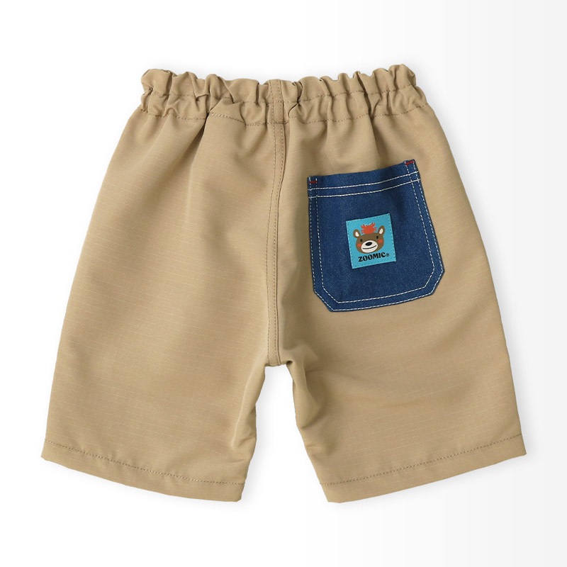 キッズ 5分丈パンツ ハーフパンツ 男の子 女の子 サッカー生地 涼しい 清涼 【ZOOMIC ズーミック】 ベビー ストレッチ ズボン ボトムス 伸縮 ウエストゴム アニマル 動物 クジラ くじら くま キャラクター 男児 女児 80 90 95 100 110 120 130