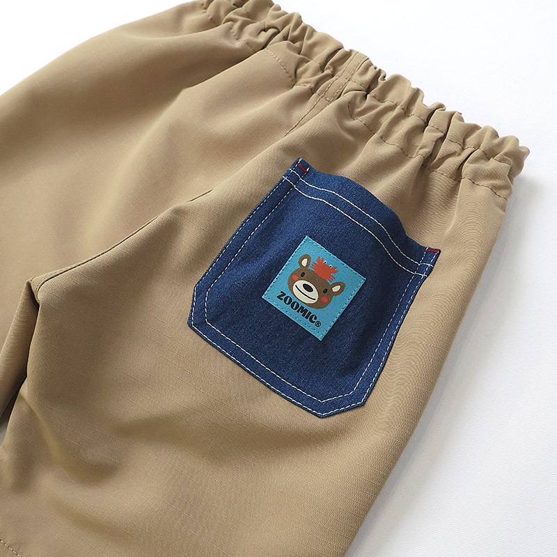 キッズ 5分丈パンツ ハーフパンツ 男の子 女の子 サッカー生地 涼しい 清涼 【ZOOMIC ズーミック】 ベビー ストレッチ ズボン ボトムス 伸縮 ウエストゴム アニマル 動物 クジラ くじら くま キャラクター 男児 女児 80 90 95 100 110 120 130