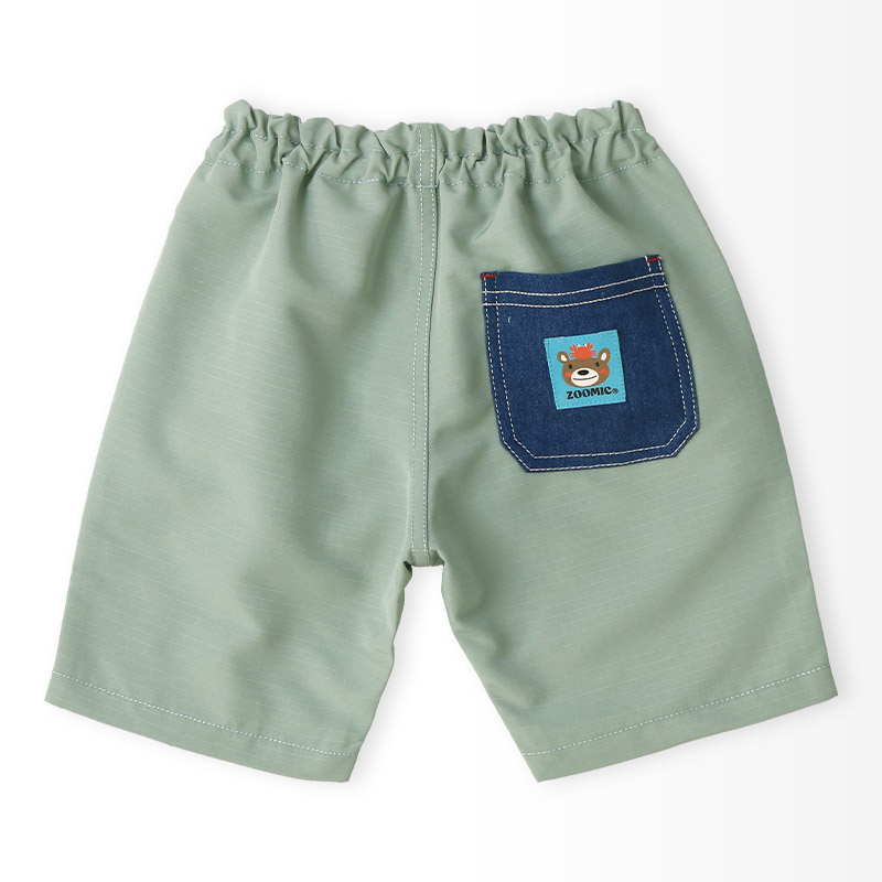 キッズ 5分丈パンツ ハーフパンツ 男の子 女の子 サッカー生地 涼しい 清涼 【ZOOMIC ズーミック】 ベビー ストレッチ ズボン ボトムス 伸縮 ウエストゴム アニマル 動物 クジラ くじら くま キャラクター 男児 女児 80 90 95 100 110 120 130