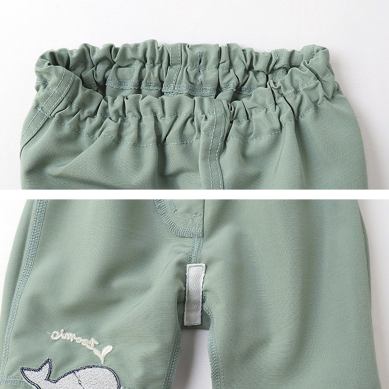 キッズ 5分丈パンツ ハーフパンツ 男の子 女の子 サッカー生地 涼しい 清涼 【ZOOMIC ズーミック】 ベビー ストレッチ ズボン ボトムス 伸縮 ウエストゴム アニマル 動物 クジラ くじら くま キャラクター 男児 女児 80 90 95 100 110 120 130